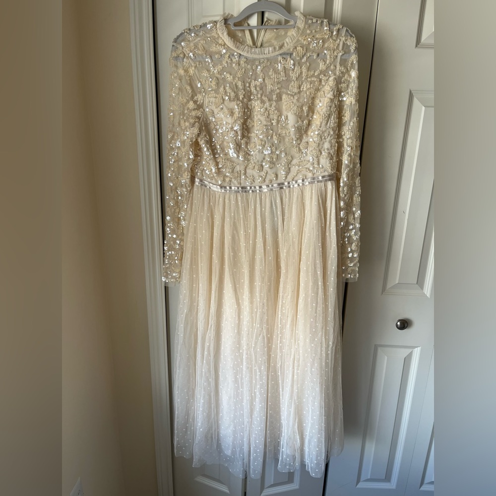 Needle & Thread Tempest Bodice Ballerina Dress - Size 12 - Champagne - NWT